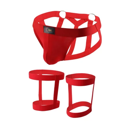 Sexy Jockstrap with Leg Rings - Image 3