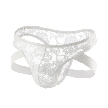 Sexy Lace Floral Jockstrap - Image 2