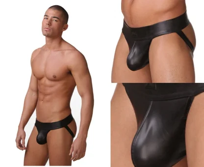 Hot Faux Leather Jockstrap - Image 2