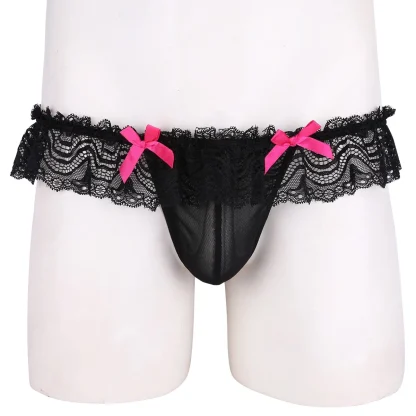 Bow Accent Lace Jockstraps