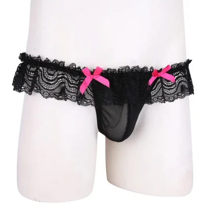 Bow Accent Lace Jockstraps - Image 2