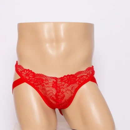 Sheer Lace Erotic Jockstrap - Image 2