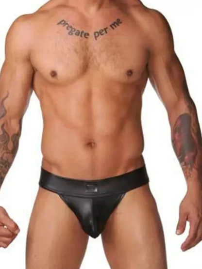 Faux Leather Jockstrap - Image 4