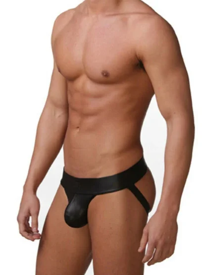 Faux Leather Jockstrap - Image 2